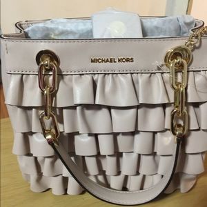 Michael Kors Cynthia Ruffled Satchel
